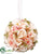 Silk Plants Direct Rose Ball - Peach Pink - Pack of 6