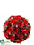Silk Plants Direct Rose Ball - Red - Pack of 6