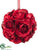 Rose Kissing Ball - Burgundy - Pack of 12