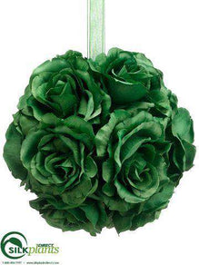 Rose Kissing Ball - Green - Pack of 6