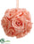Rose Kissing Ball - Pink - Pack of 6