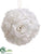 Rose Kissing Ball - White - Pack of 6