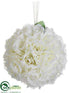 Silk Plants Direct Rose Kissing Ball - Cream - Pack of 4