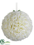 Silk Plants Direct Rose Kissing Ball - Cream - Pack of 2