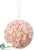 Silk Plants Direct Viburnum Kissing Ball - Blush - Pack of 12