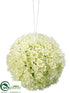 Silk Plants Direct Viburnum Kissing Ball - White - Pack of 12