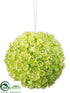 Silk Plants Direct Viburnum Kissing Ball - Lime - Pack of 6