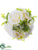 Silk Plants Direct Rose, Hydrangea Kissing Ball - White Peach - Pack of 12