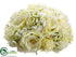 Silk Plants Direct Rose, Hydrangea Half Ball - Cream Green - Pack of 2