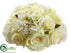 Silk Plants Direct Rose, Hydrangea Ball - Cream Green - Pack of 4