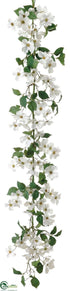 Silk Plants Direct Dogwood Garland - White - Pack of 2