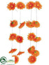 Silk Plants Direct Gerbera Daisy Garland - Orange - Pack of 6