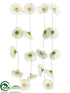 Silk Plants Direct Gerbera Daisy Garland - White - Pack of 6