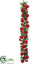 Silk Plants Direct Geranium Garland - Red - Pack of 2