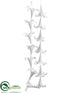Silk Plants Direct Trumpet Lily Garland - White - Pack of 6