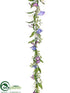 Silk Plants Direct Morning Glory, Fern Garland - Helio Violet - Pack of 6
