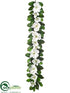 Silk Plants Direct Magnolia Garland - White - Pack of 2