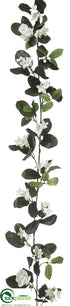 Silk Plants Direct Stephanotis, Gardenia Garland - White - Pack of 6