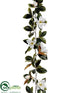 Silk Plants Direct Magnolia Garland - Cream - Pack of 4