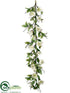 Silk Plants Direct Magnolia Garland - White - Pack of 2
