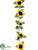 Sunflower Garland - Yellow - Pack of 12