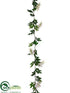 Silk Plants Direct Wisteria Garland - White - Pack of 12