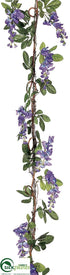 Silk Plants Direct Wisteria Garland - Purple - Pack of 6