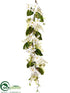 Silk Plants Direct Dogwood, Fern Garland - White - Pack of 2