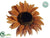 Burlap Sunflower - Orange - Pack of 12