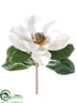 Silk Plants Direct Magnolia Pick - White - Pack of 6