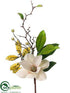 Silk Plants Direct Magnolia Pick - Cream Mauve - Pack of 12