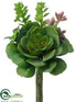 Silk Plants Direct Succulent Bouquet Pick - Green - Pack of 12