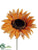 Burlap Sunflower Pick - Orange - Pack of 24