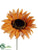 Burlap Sunflower Pick - Orange - Pack of 24