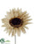 Burlap Sunflower Pick - Tan - Pack of 24