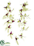 Silk Plants Direct Dendrobium Orchid Lei - Green Plum - Pack of 12