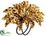 Silk Plants Direct Leopard Print Dahlia Napkin Ring - Yellow Brown - Pack of 24