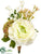 Silk Plants Direct Ranunculus, Lily of The Valley Corsage - Cream Green - Pack of 24