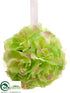 Silk Plants Direct Rose Ball - Green Purple - Pack of 12