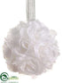 Silk Plants Direct Rose Ball - White - Pack of 12