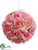 Rose Kissing Ball - Pink - Pack of 12
