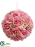 Silk Plants Direct Rose Kissing Ball - Pink - Pack of 12