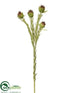 Silk Plants Direct Mini Allium Spray - Green Brown - Pack of 12