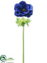 Silk Plants Direct Anemone Spray - Navy - Pack of 12