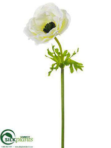 Anemone Spray - White - Pack of 12