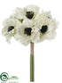 Silk Plants Direct Anemone Bundle - White - Pack of 12