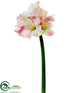 Silk Plants Direct Amaryllis Spray - Pink White - Pack of 4