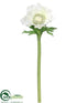 Silk Plants Direct Anemone Spray - White - Pack of 12