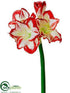 Silk Plants Direct Amaryllis Spray - Red Cream - Pack of 6