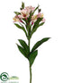 Silk Plants Direct Alstroemeria Spray - Pink Cream - Pack of 12